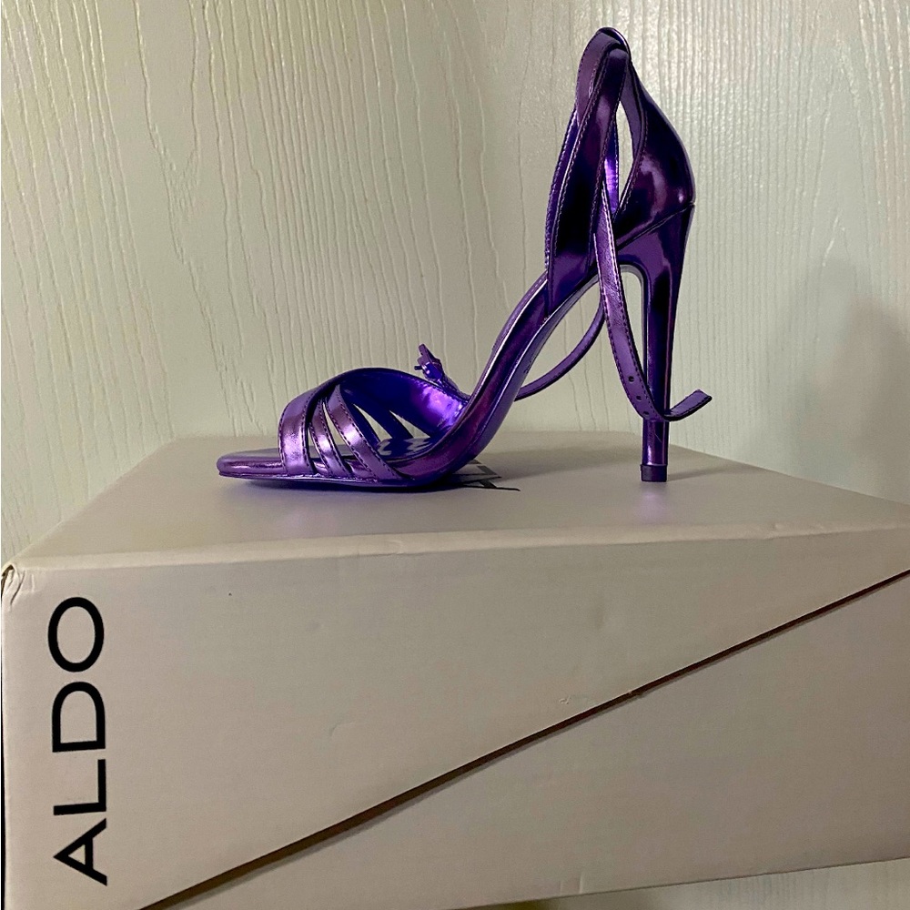 Aldo purple strap heels
